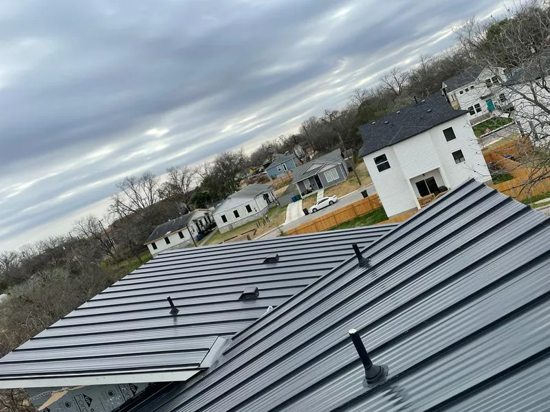 Standing seam metal roof panels with vents for Skylight Repair in Boonville